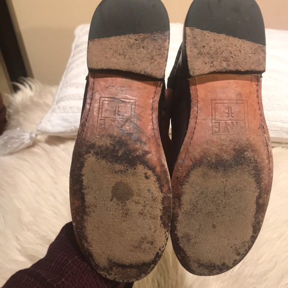 Frye Buckle Slouch Boots with Piping Detail - Picture 6 of 8